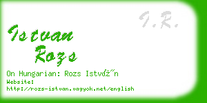 istvan rozs business card